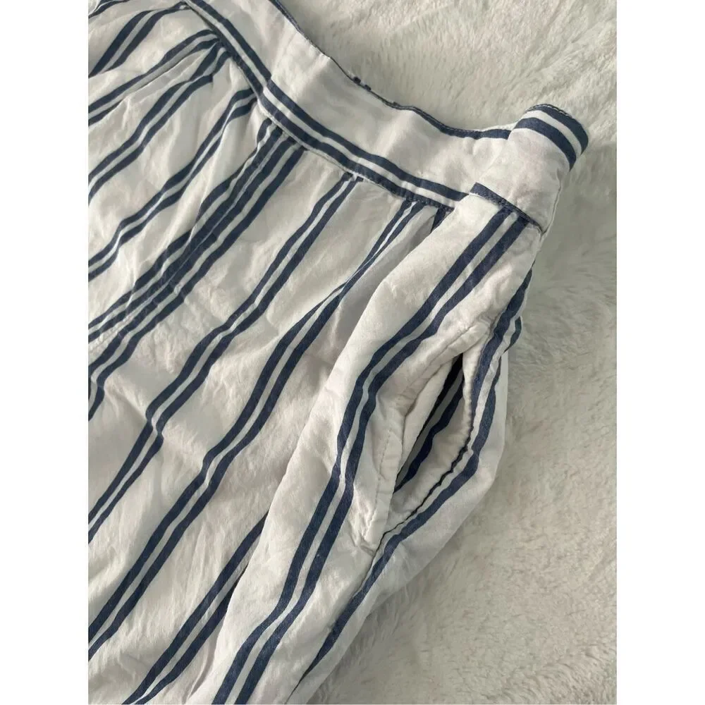 Abercrombie Kids Blue Stripe Culotte Pants Wide Leg Cropped Size 9/10